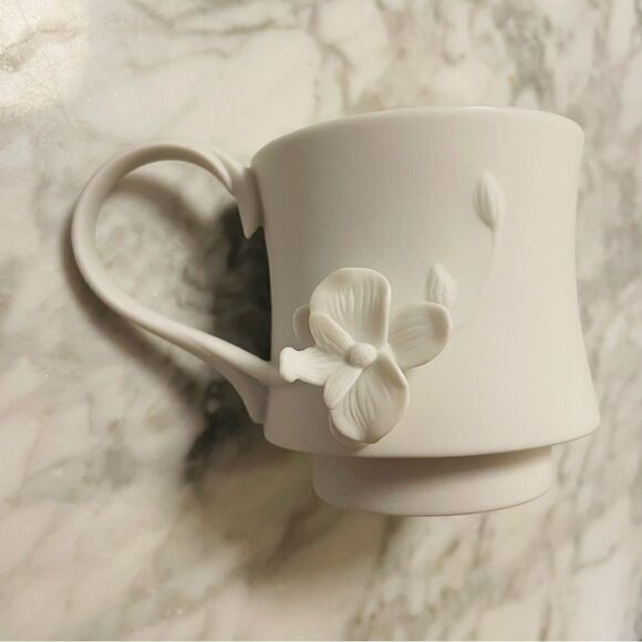 Teavana Orchid White Bisque Porcelain Tea Set - Picture 12 of 16